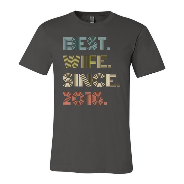 6Th Wedding Anniversary Best Wife Since 2016 Jersey T-Shirt