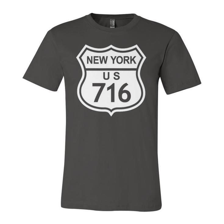 716 New York Area Code Ny Highway Home State Jersey T-Shirt