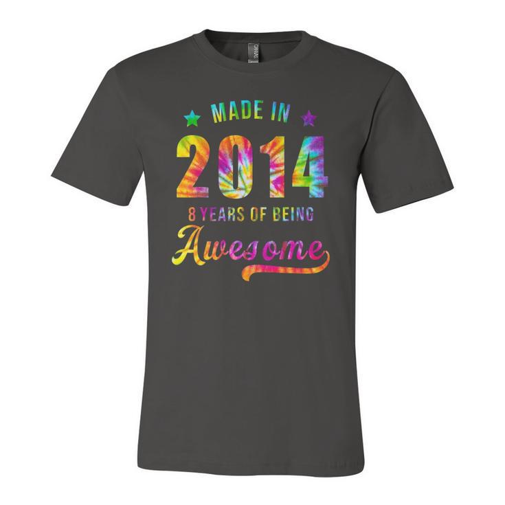 8 Years Old 8Th Birthday 2014 Tie Dye Awesome Jersey T-Shirt