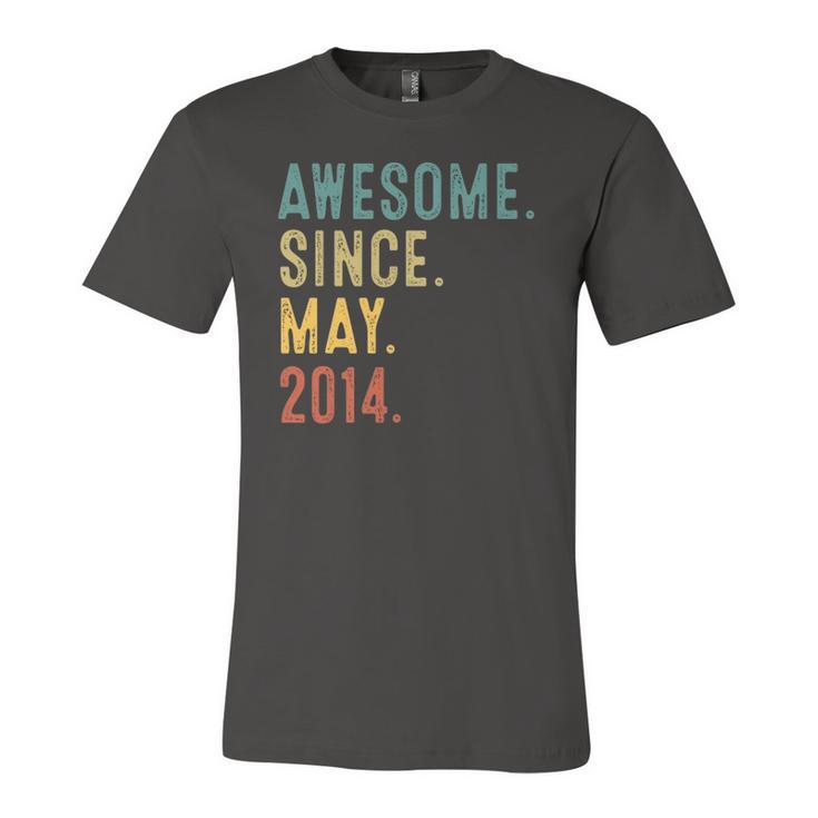 8 Years Old Awesome Since May 2014 8Th Birthday Jersey T-Shirt
