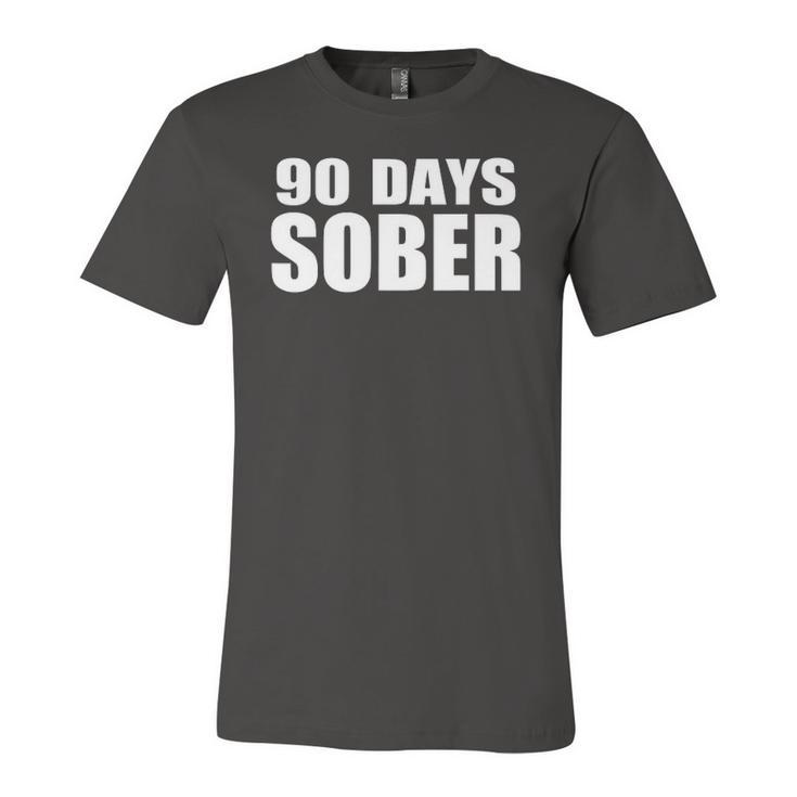 90 Days Sober 3 Months Sobriety Accomplishment Jersey T-Shirt