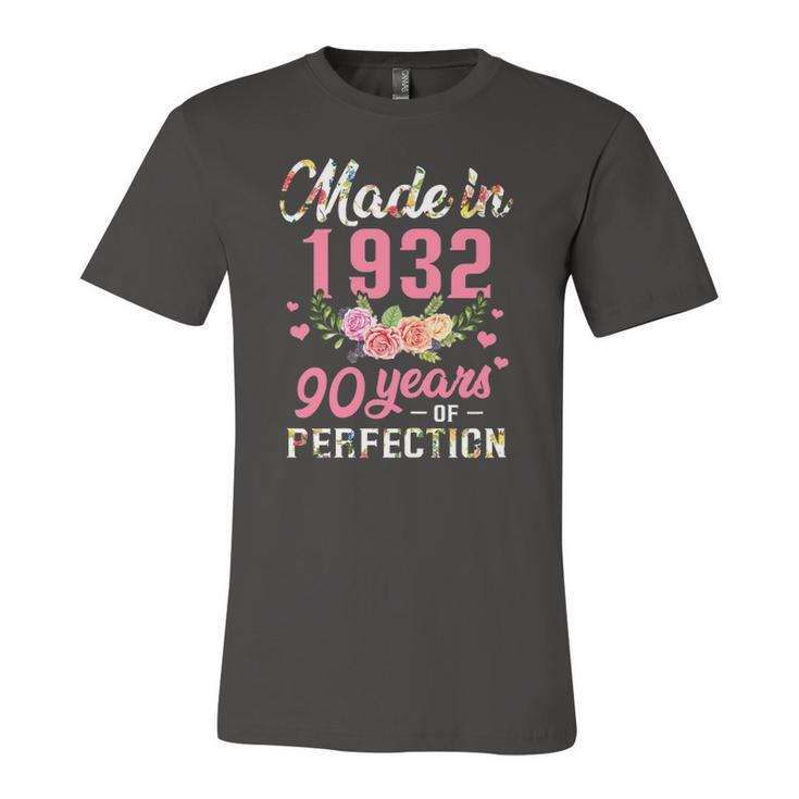 90Th Birthday Made In 1932 90 Years Of Perfection Jersey T-Shirt