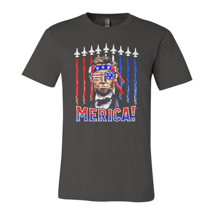 Abraham Lincoln 4Th Of July Merica Patriotic American Flag Jersey T-Shirt