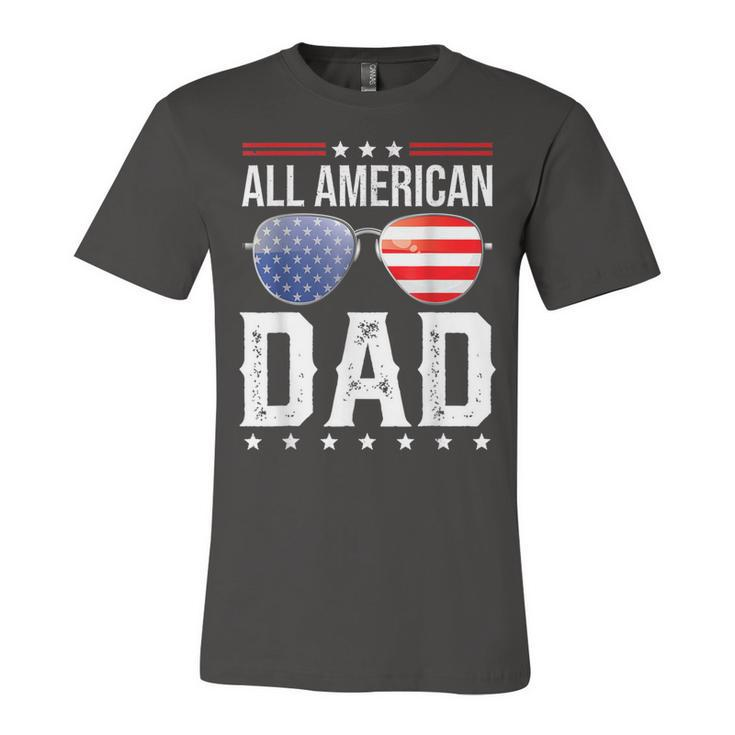 All American Dad 4Th Of July Us Patriotic Pride  V2 Unisex Jersey Short Sleeve Crewneck Tshirt