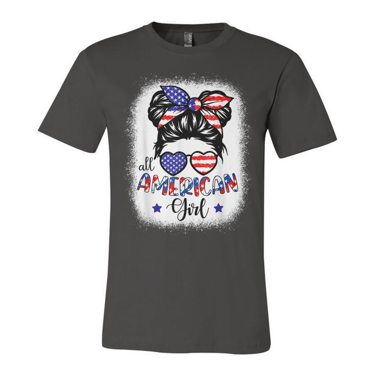 All American Girls 4Th Of July Bleached  Daughter Usa  Unisex Jersey Short Sleeve Crewneck Tshirt