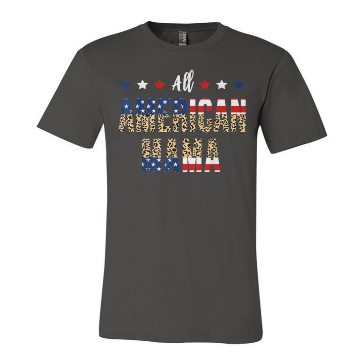 All American Mama 4Th Of July Leopard Fourth Of July Mom Usa  Unisex Jersey Short Sleeve Crewneck Tshirt