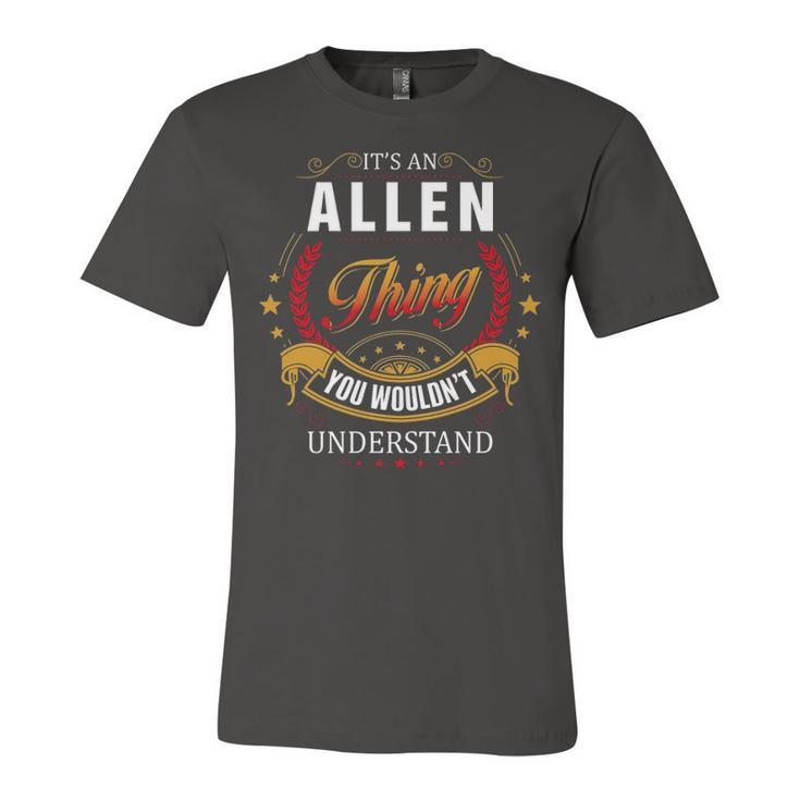 Allen Shirt Family Crest Allen T Shirt Allen Clothing Allen Tshirt Allen Tshirt Gifts For The Allen  Unisex Jersey Short Sleeve Crewneck Tshirt