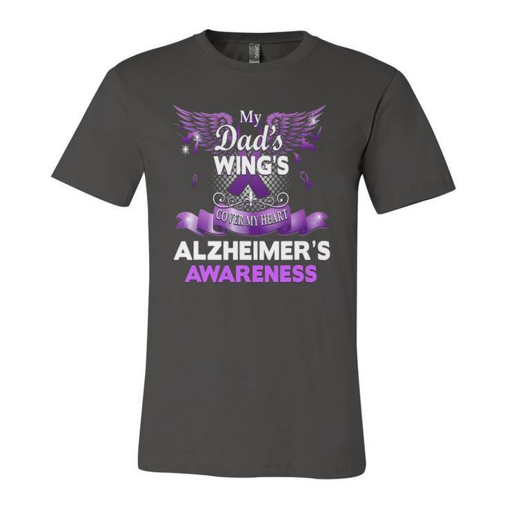 Alzheimers Awareness Products Dads Wings Memorial Jersey T-Shirt