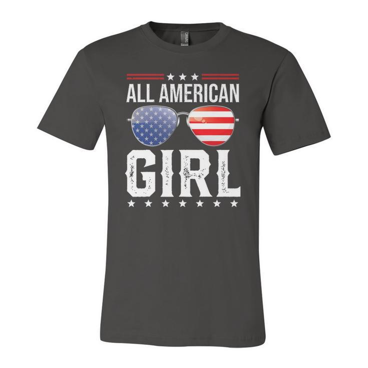 All American Girl Matching Fourth 4Th Of July Jersey T-Shirt