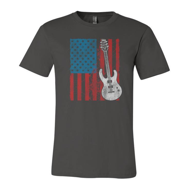American Pride Guitar Player Guitar Jersey T-Shirt