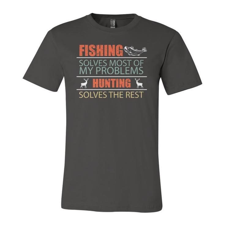 Angler Fish Fishing And Hunting Camping Jersey T-Shirt