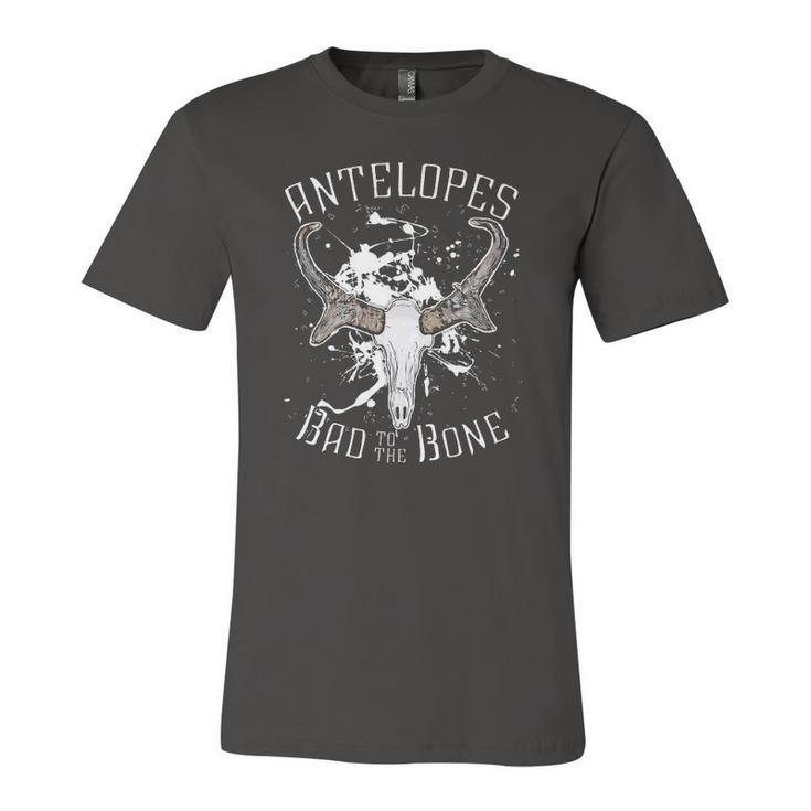 Antelope Bad To The Bone Skull Art Jersey T-Shirt