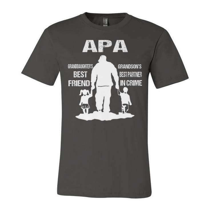 Apa Grandpa Gift   Apa Best Friend Best Partner In Crime Unisex Jersey Short Sleeve Crewneck Tshirt