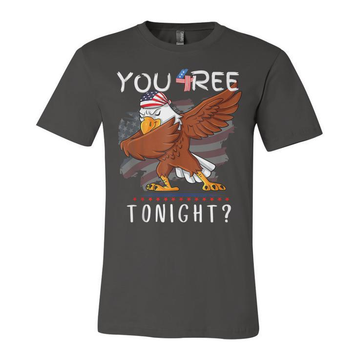 Are You Free Tonight 4Th Of July American Dabbing Bald Eagle  Unisex Jersey Short Sleeve Crewneck Tshirt