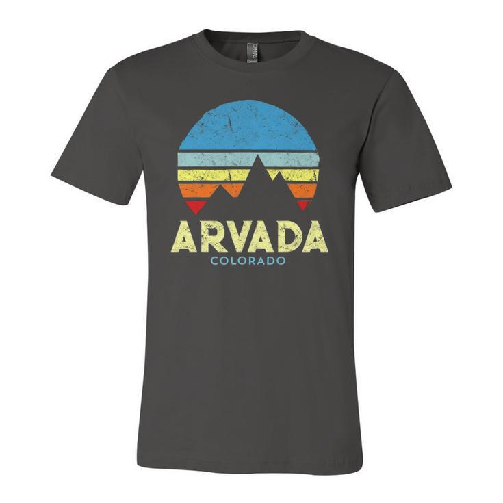 Arvada Colorado Mountains Vintage Retro Jersey T-Shirt