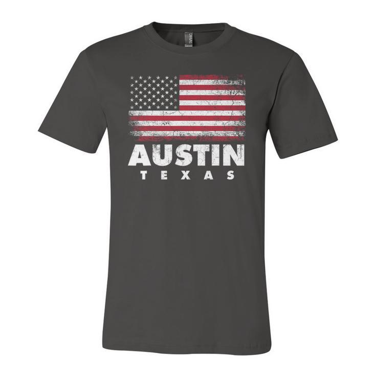 Austin Texas 4Th Of July American Flag Usa America Patriotic Jersey T-Shirt