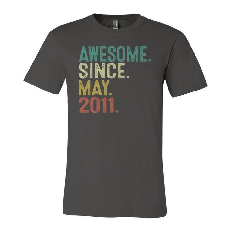 Awesome Since May 2011 Vintage 11Th Birthday 11 Years Old Jersey T-Shirt