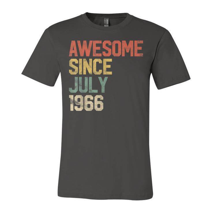 Awesome Since July 1966 Men Woman 55Th Birthday 55 Year Old  Unisex Jersey Short Sleeve Crewneck Tshirt