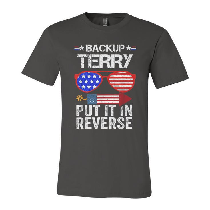 Back It Up Terry American Flag Usa 4Th Of July Sunglasses  Unisex Jersey Short Sleeve Crewneck Tshirt