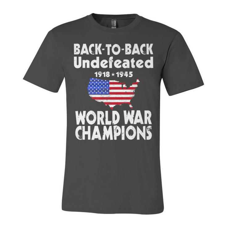 Back To Back Undefeated World War Champs   Unisex Jersey Short Sleeve Crewneck Tshirt