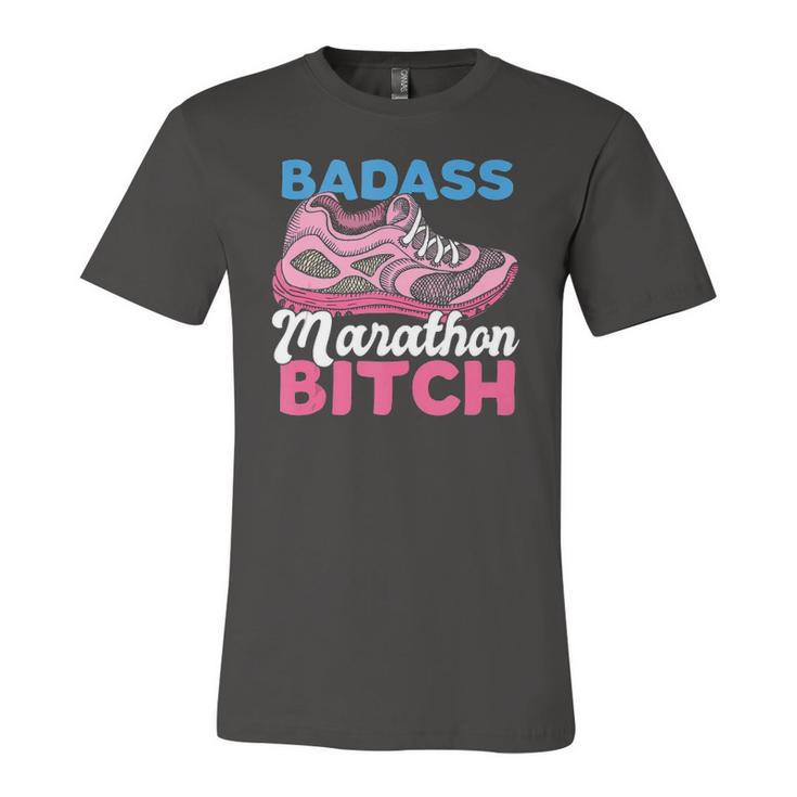 Badass Marathon Bitch Long Distances Runner Jersey T-Shirt