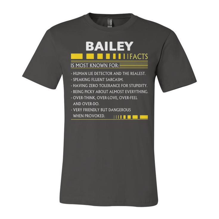 Bailey Name Gift   Bailey Facts V2 Unisex Jersey Short Sleeve Crewneck Tshirt