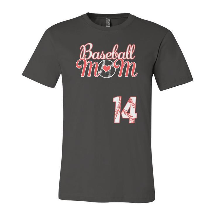 Baseball Mom 14 Baseball Player Jersey Jersey T-Shirt