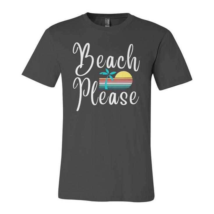 Beach Please Palm Tree Vacation Jersey T-Shirt