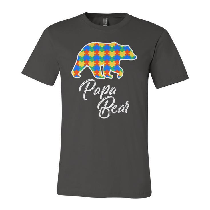 Bear Autism Puzzle Awareness Papa Bear Jersey T-Shirt