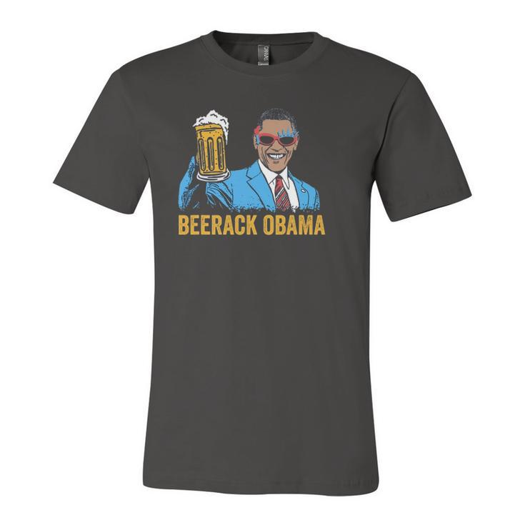 Beerack Obama Drinking Beer 4Th Of July Jersey T-Shirt