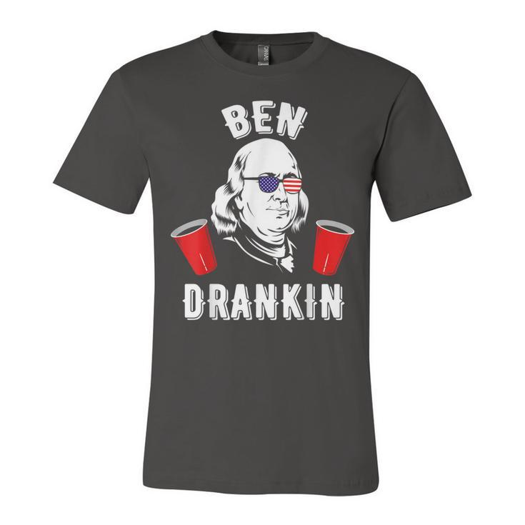 Ben Drankin Benjamin  Sunglasses 4Th Of July  Unisex Jersey Short Sleeve Crewneck Tshirt