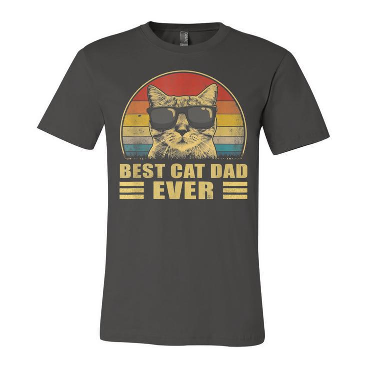 Best Cat Dad Ever Bump Fit Fathers Day Daddy For Jersey T-Shirt