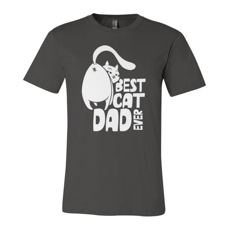 Best Cat Dad Ever Father Papa Sayings Daddy Jersey T-Shirt