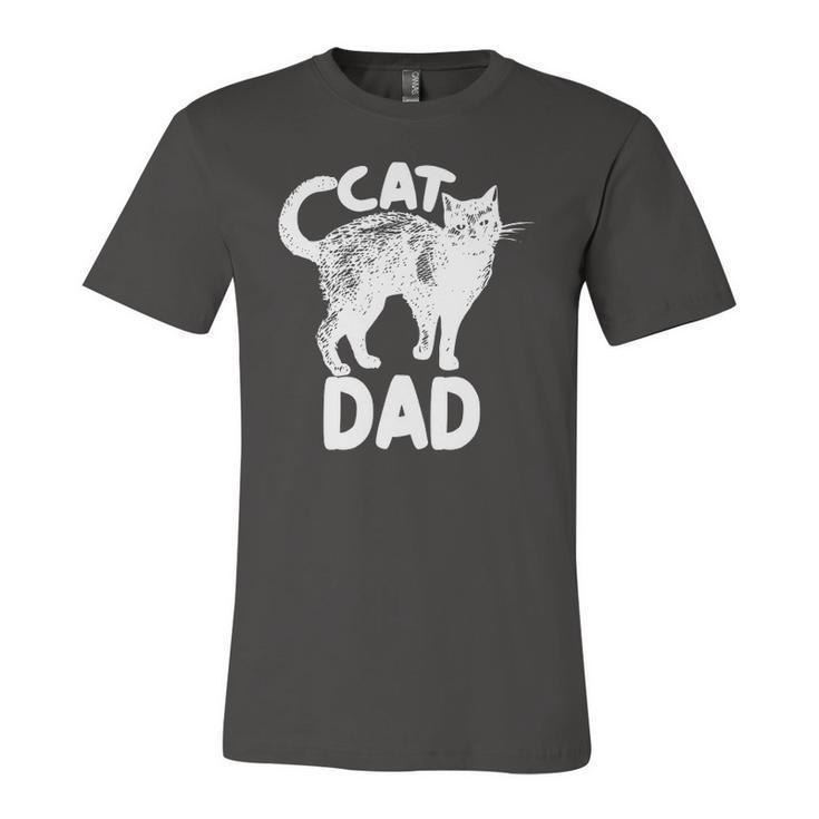 Best Cat Dad Fathers Day Kitty Daddy Papa Christmas Jersey T-Shirt