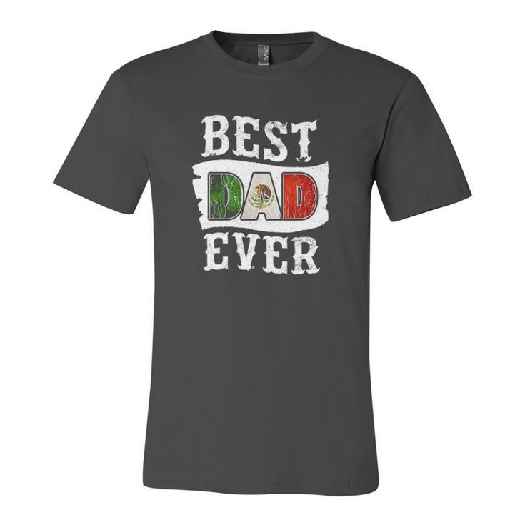 Best Dad Ever Fathers Day Mexican Flag Mexico Jersey T-Shirt