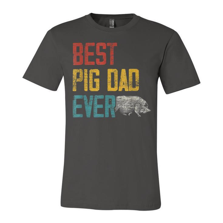 Best Dad Ever Pig Unisex Jersey Short Sleeve Crewneck Tshirt