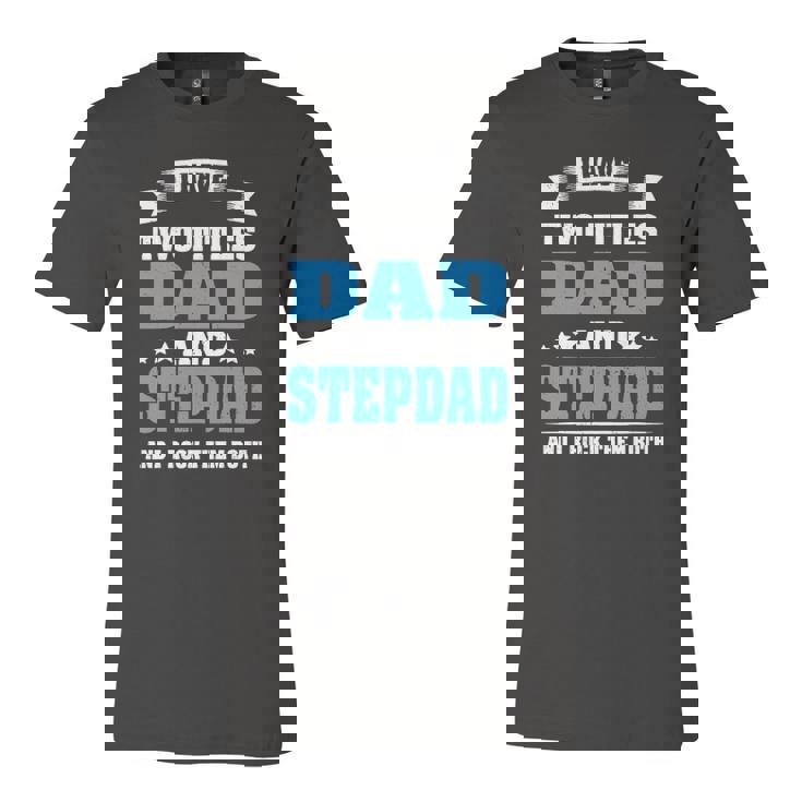 Best Dad And Stepdad Cute Fathers Day From Wife Copy Jersey T-Shirt