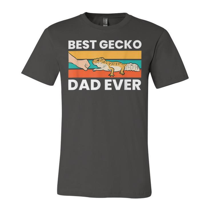 Best Gecko Dad Ever Lizard Leopard Gecko Unisex Jersey Short Sleeve Crewneck Tshirt