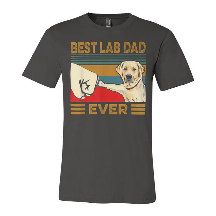 Best Lab Dad Ever Retro Vintage Unisex Jersey Short Sleeve Crewneck Tshirt