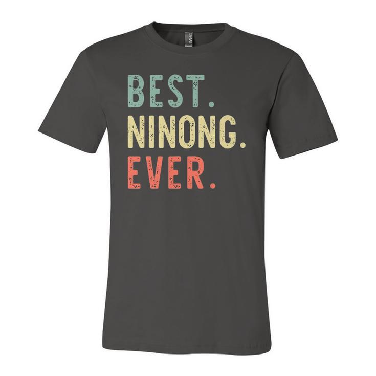 Best Ninong Ever Cool Vintage Fathers Day Jersey T-Shirt