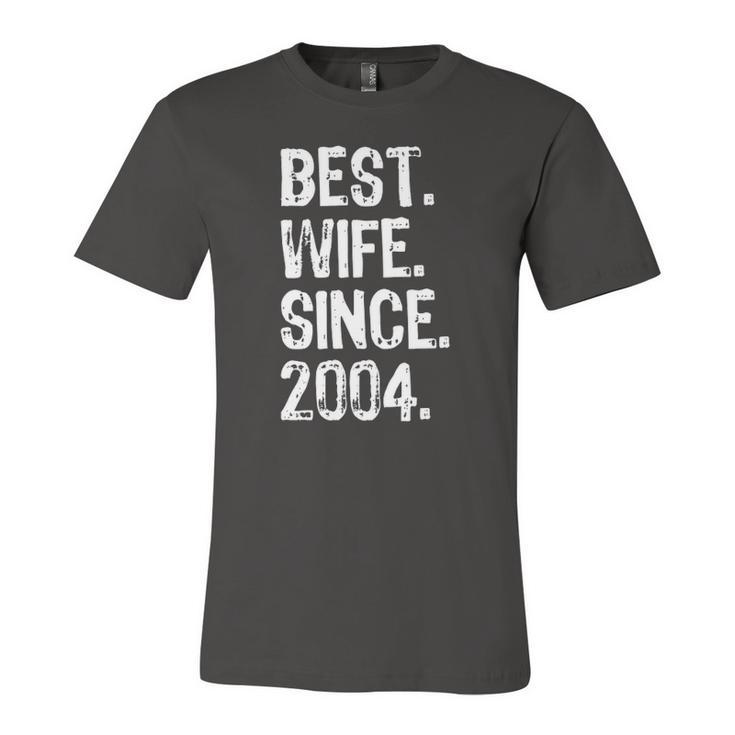 Best Wife Since 2004 18Th Wedding Anniversary Jersey T-Shirt