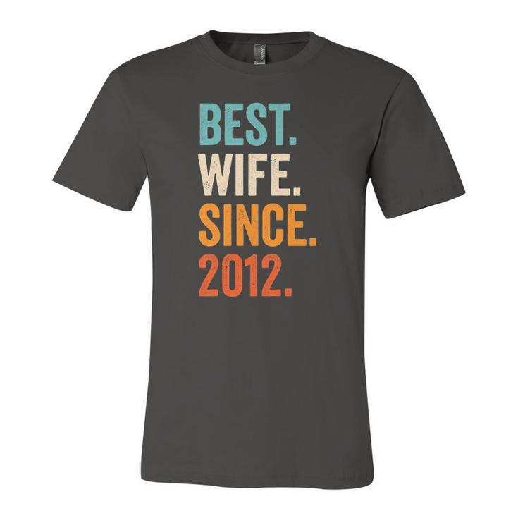 Best Wife Since 2012 10Th Wedding Anniversary 10 Years Jersey T-Shirt