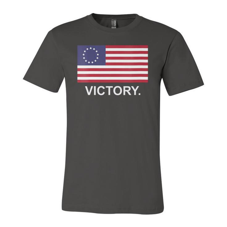 Betsy Ross American Flag Victory Revolutionary War V-Neck Jersey T-Shirt