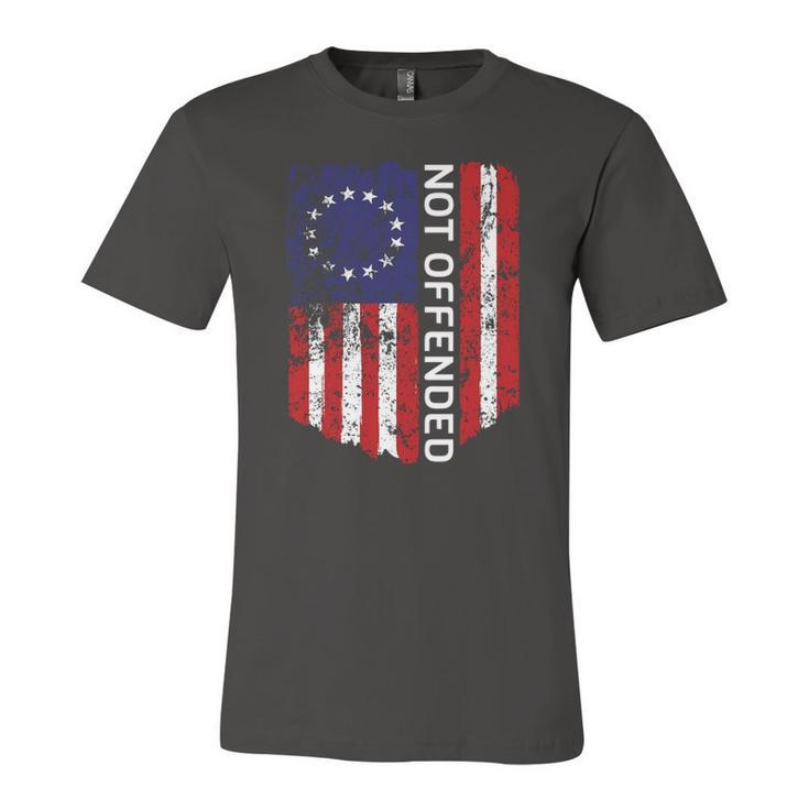 Betsy Ross Flag 1776 Not Offended Vintage American Flag Usa Jersey T-Shirt