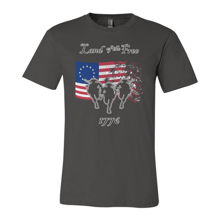 Betsy Ross Flag Land Of The Free Patriotic Jersey T-Shirt