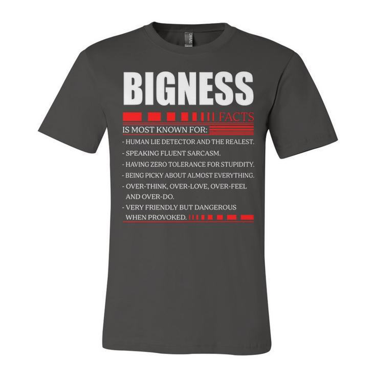Bigness Fact Fact T Shirt Bigness Shirt  For Bigness Fact Unisex Jersey Short Sleeve Crewneck Tshirt