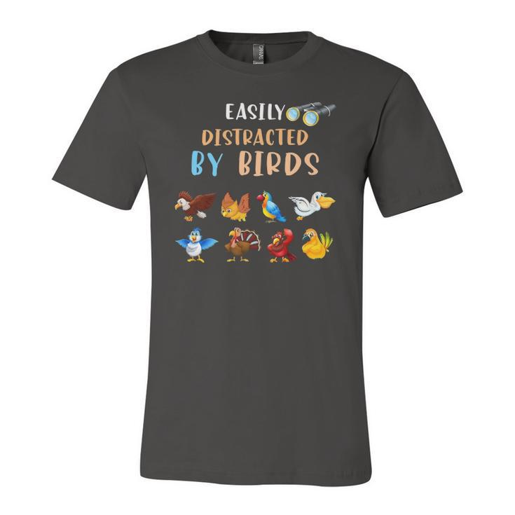 Bird Watching Bird Easily Distracted By Birds Jersey T-Shirt