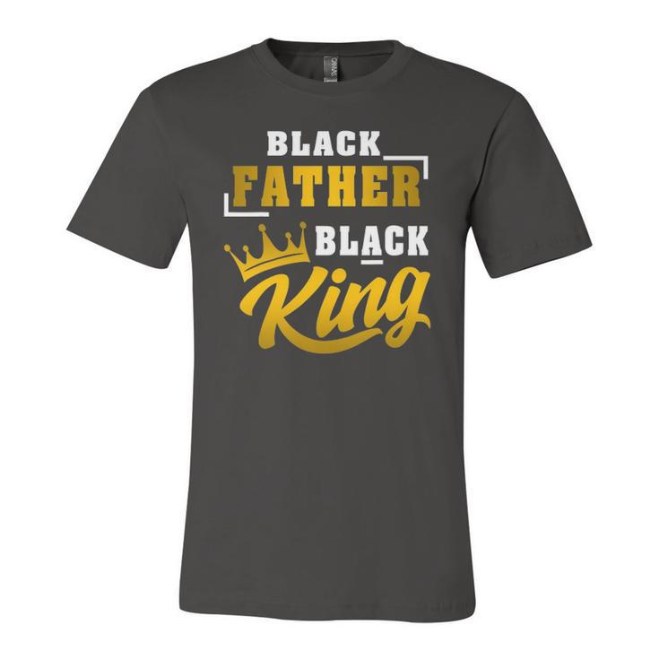 Black Father Black King African American Dad Fathers Day Jersey T-Shirt