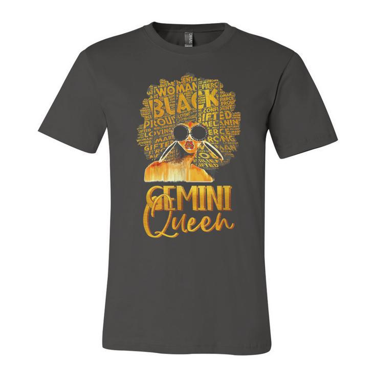 Black Women Afro Hair Art Gemini Queen Gemini Birthday  Unisex Jersey Short Sleeve Crewneck Tshirt