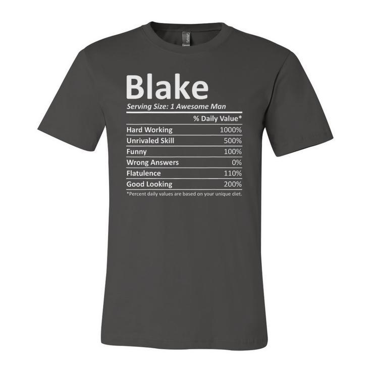Blake Nutrition Birthday Personalized Name Idea Jersey T-Shirt